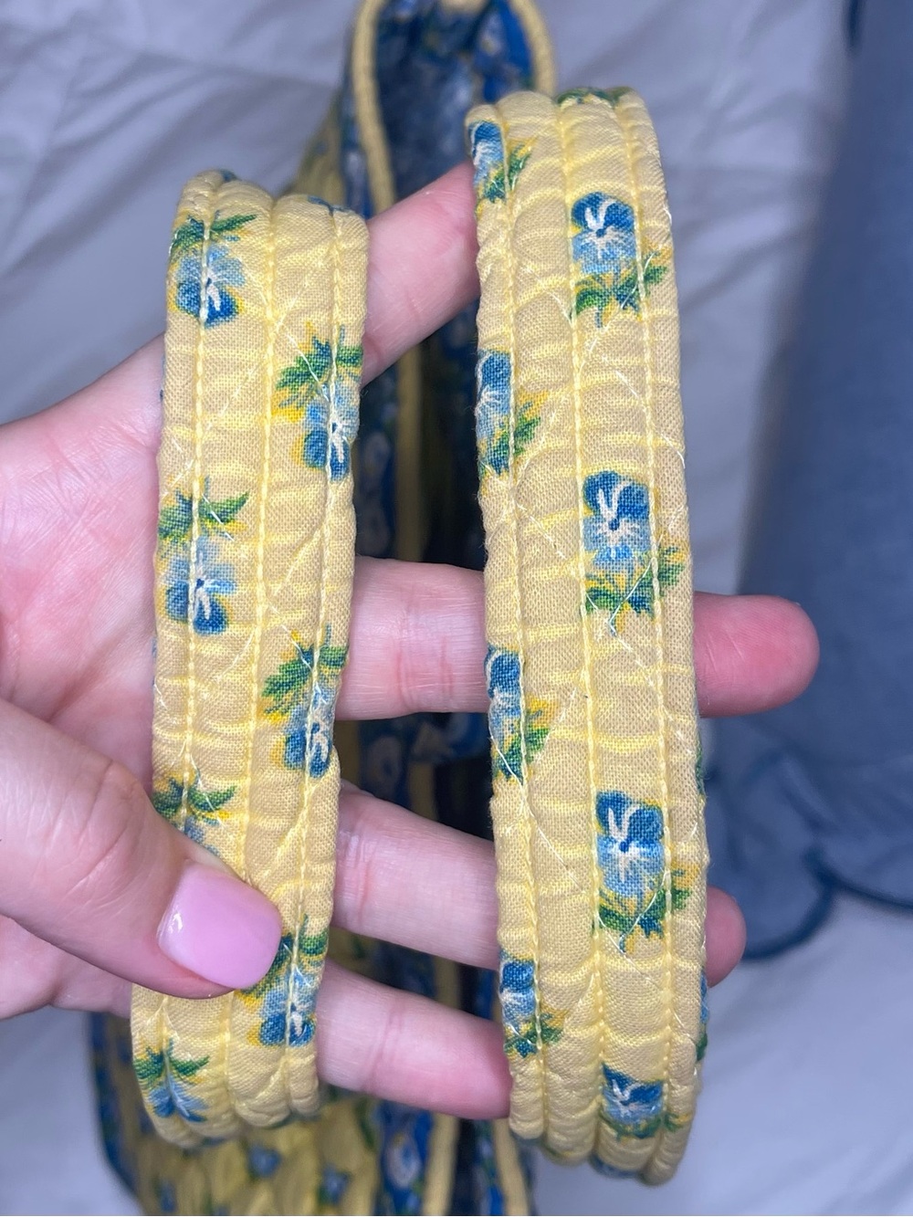 Vera Bradley Vintage Quilted Yellow Floral Katherine Tote - Picture 10 of 12